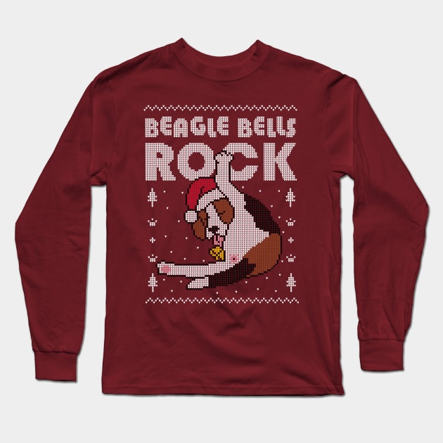 Beagle Bells! - Ugly Christmas Sweater Long Sleeve T-Shirt by Raffiti